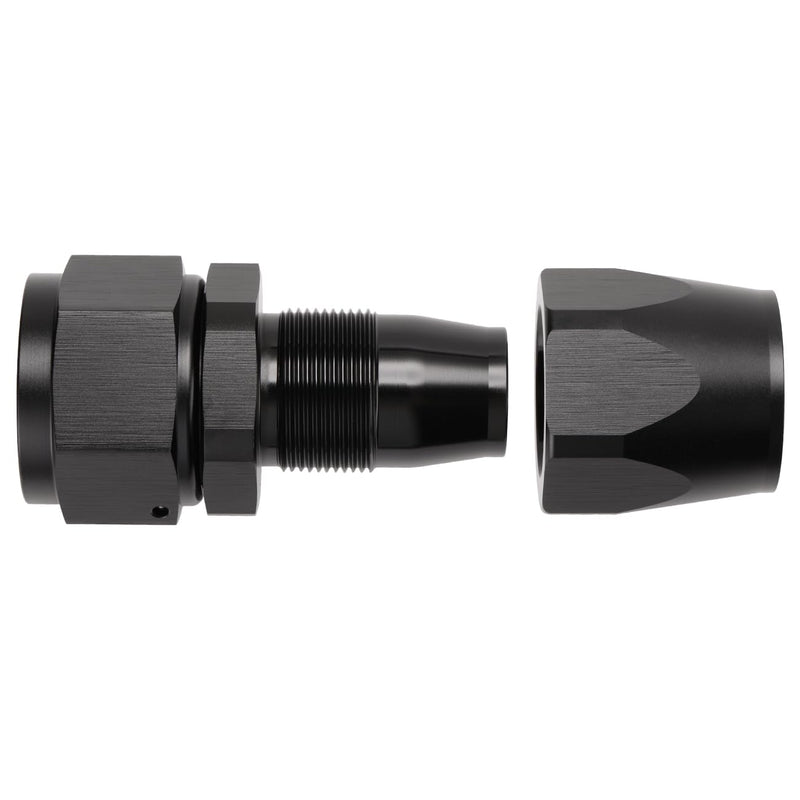 16AN Straight Hose End Fitting Swivel Aluminum Black 16AN Straight, Black