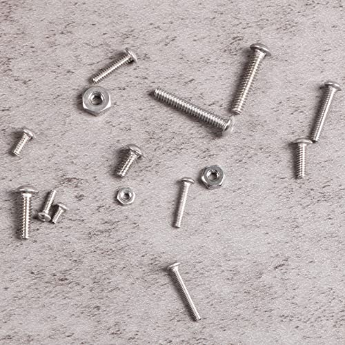 Machine Screw Assortment Kit #2-56/ #4-40/ #6-32 UNC Button Head Cap Screws Bolts Nuts 304 Stainless Steel Nuts and Bolts Assortment Kit, Full Thread, Allen Hex Drive, 390 Piece
