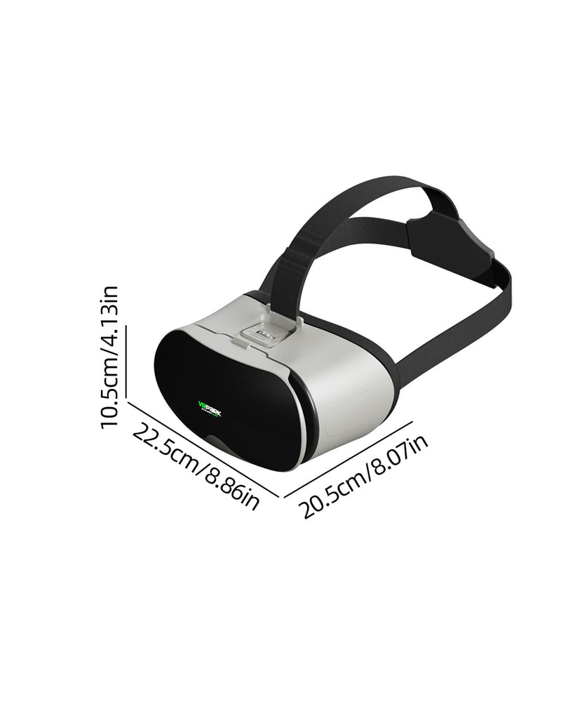 VR Headset for Mobile Phones, Adjustable IPD Virtual Reality Goggles with 90° View Field, Works with 4-6.7" Screens for 3D Cinema, Interactive Play & Panoramic Exploration, Wireless Controller(Black) Controller(Black)