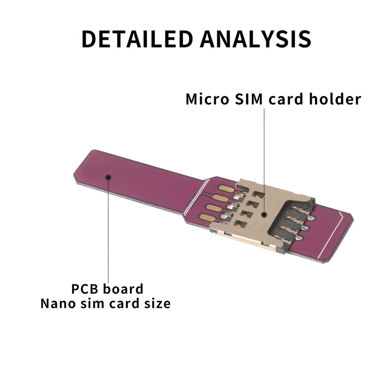 Nano Sim to Micro Sim Card Adapter Expander Test Board PCB Circuit Board Card Reader 2pcs
