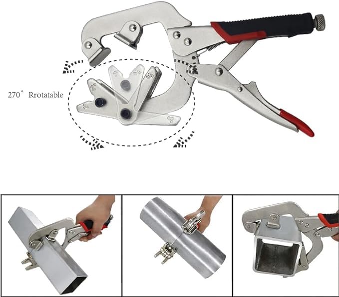 Xiao & Dao Pro 10" Locking Clamps with Swivel V-Typed Pads, Butt weld 2PCS | Butt Weld, 1PC 2-pack
