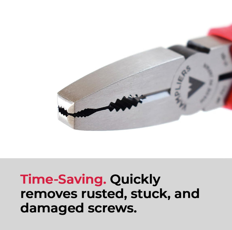 VAMPLIERS 6.25" Stripped Screw Extractor Pliers. Made in Japan. Time-Saving Screw Removal Tool Quickly Extracts Rusted, Stuck, Damaged Screws & Fasteners. 6.25" Vamplier