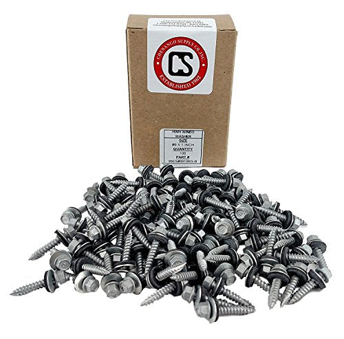 Chenango Supply #9 x 1 Hex Washer Head Metal Roof Screws #9 x 1"