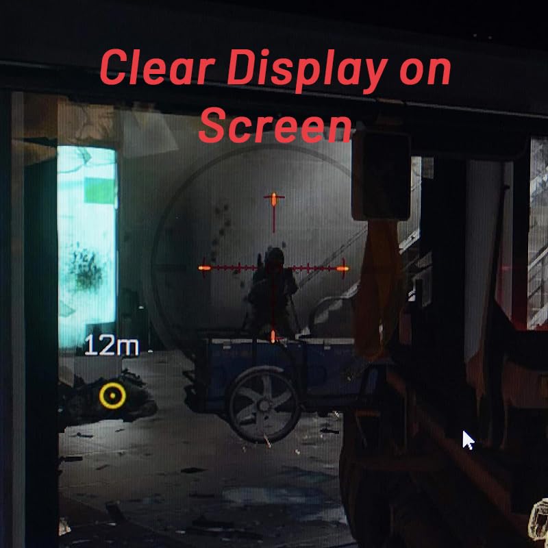 Transparent Clear FPS Aim Sight Assist Sticker - 2 Pack Games Fast Scope Monitor Decal No Scope TV Decal Shooting Target Stickers Decals for FPS Video Games TV Monitor and Mobile Phone (Dot + Cross) Dot + Cross