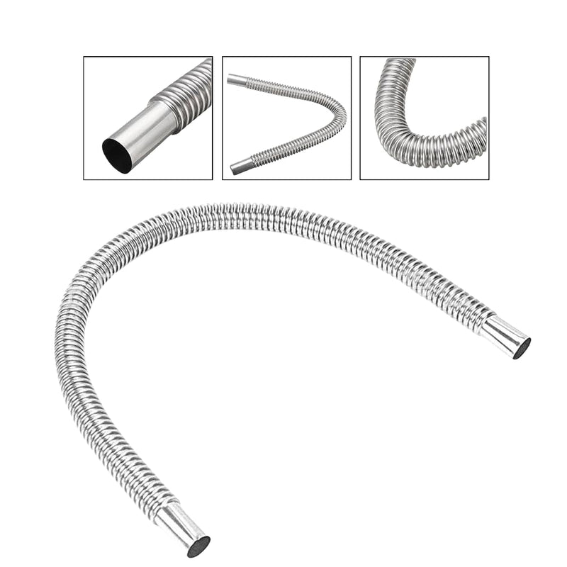 Diesel Heater Replacement Exhaust Pipe, 300cm,118.11inch, Single Layer Stainless Steel Air Generator Extension Kit Fuel Tank Gas Vent Hose (300cm single-layer) 300cm single-layer