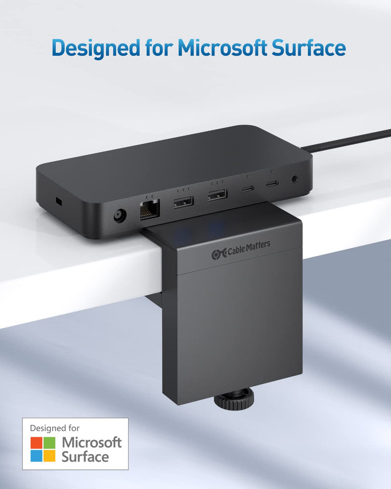 [Designed for Microsoft Surface] Cable Matters Desk Mount for Microsoft Surface Thunderbolt 4 Dock
