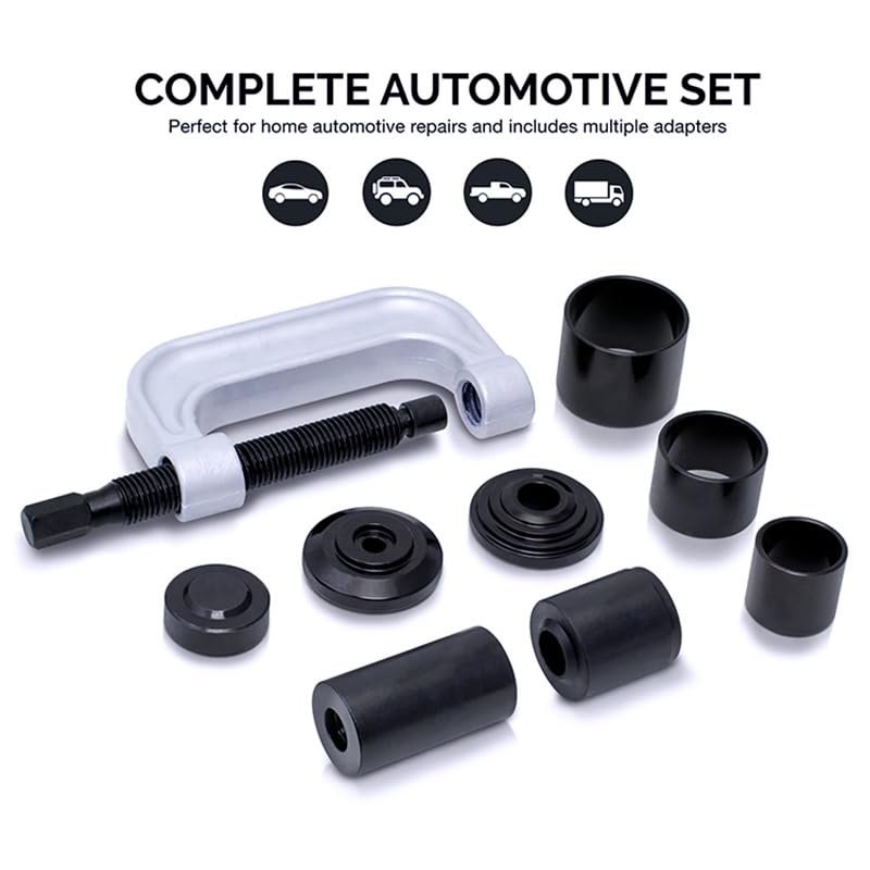 Ball Joint Removal Tool Kit,10PC Ball Joint Press Kit for Most 2WD 4WD Cars and Light Trucks(Red) Red