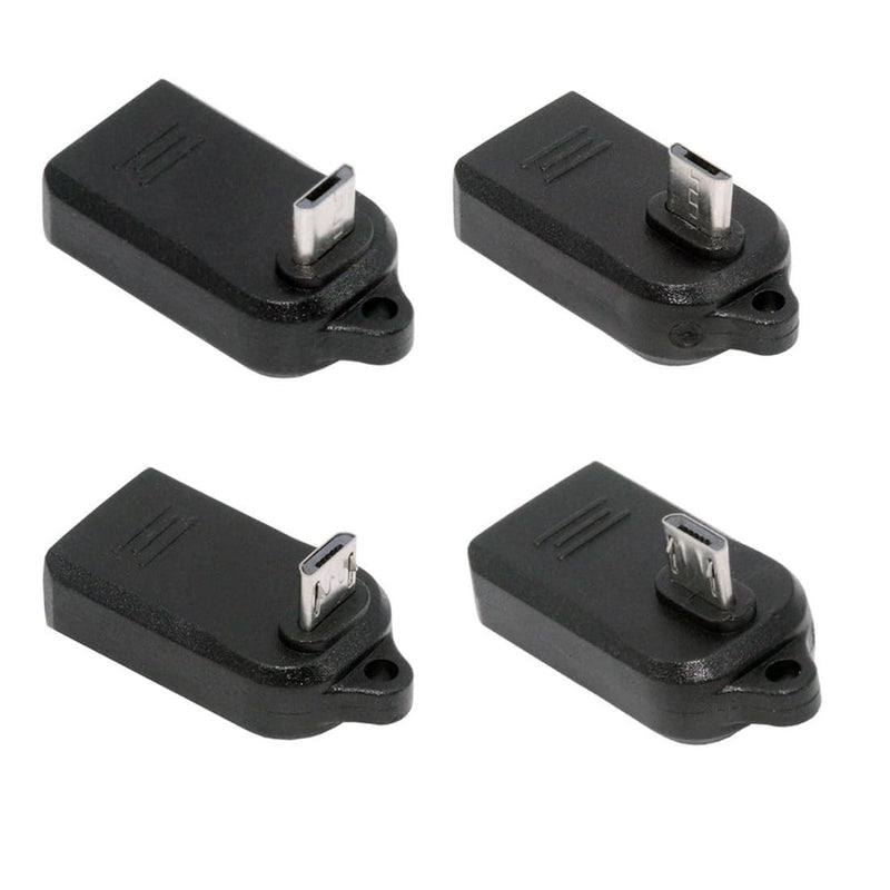 chenyang 4 Pack USB to Micro USB OTG Adapter,Micro USB Male to USB 2.0 Female 90 Degree Angled On-The-Go Adapter for Keyboard/Mouse/Game Controller/Splitter/Flash Drive