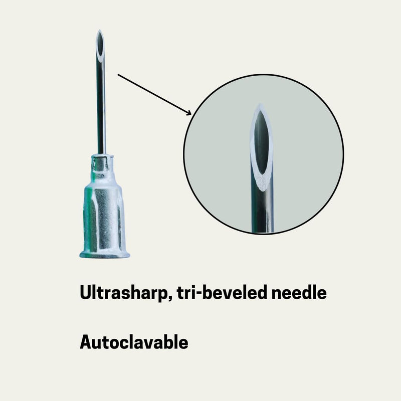 Eli-Vet Veterinary Aluminum Hub Needle, 18G x 3/4 inch (19 mm), Individual Sheath, 100 per Box, AHN1819