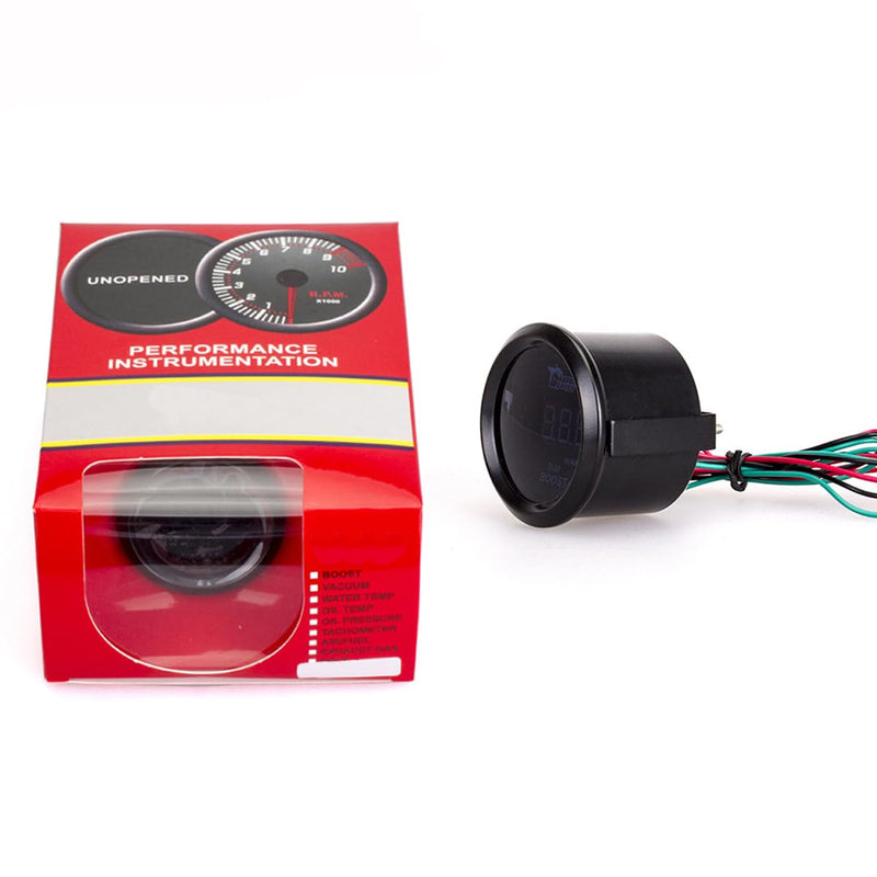 AUCELI Car Digital Air Fuel Ratio Gauge, Universal Meter Kit, 2" 52mm & Blue LED Light Display