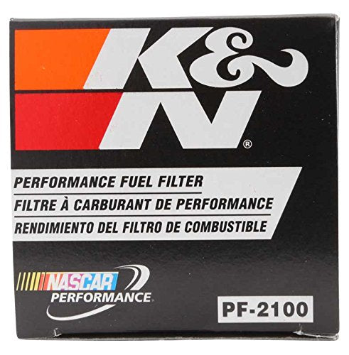 K&N Gasoline Fuel Filter: High Performance Fuel Filter, Premium Engine Protection, Compatible with 1982-2012 GM Truck/Passenger Car Fuel Injected Gasoline Engines, PF-2100
