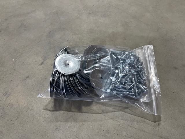 ㅤBlueTex Insulation Fastener Set: ¾ Sheet Metal Screws with Self-Locking Insulation Washer (100) 100