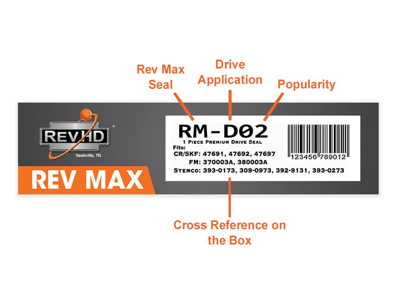 RM-D02 Rev Max Drive Seal (Fits: 393-0273, 380003A, 47691)