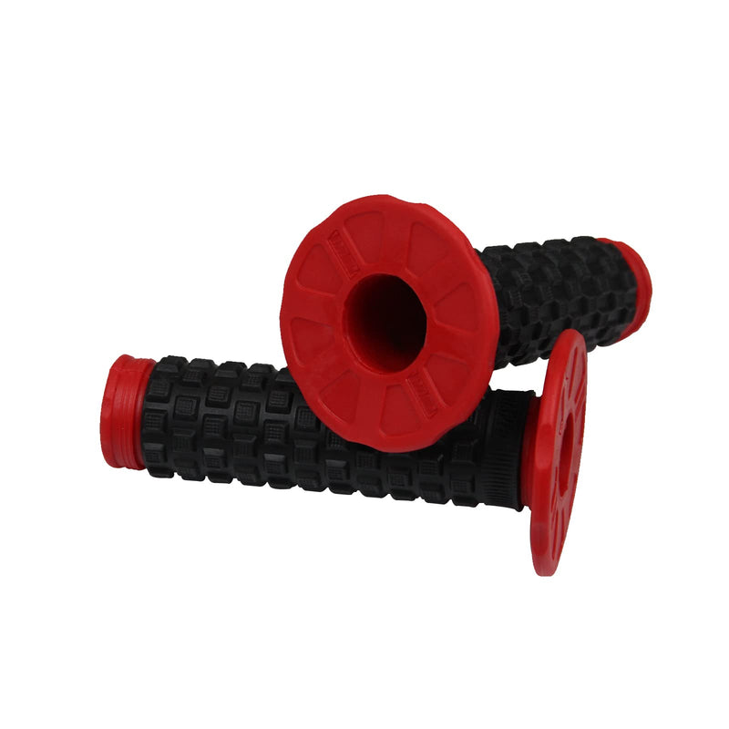 Motorcycle Grips 7/8" Dirt Bike Grips Pillow Top Anti-Slip Advanced Rubber Grips for CR CRF Red