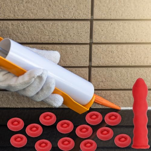 HARFINGTON 50pcs Caulk Caps Universal Fit Caulking Tube Caps Red