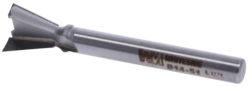 Whiteside Router Bits D14-51 Dovetail Bit with 1/2-Inch Large Diameter and 1/2-Inch Cutting Length