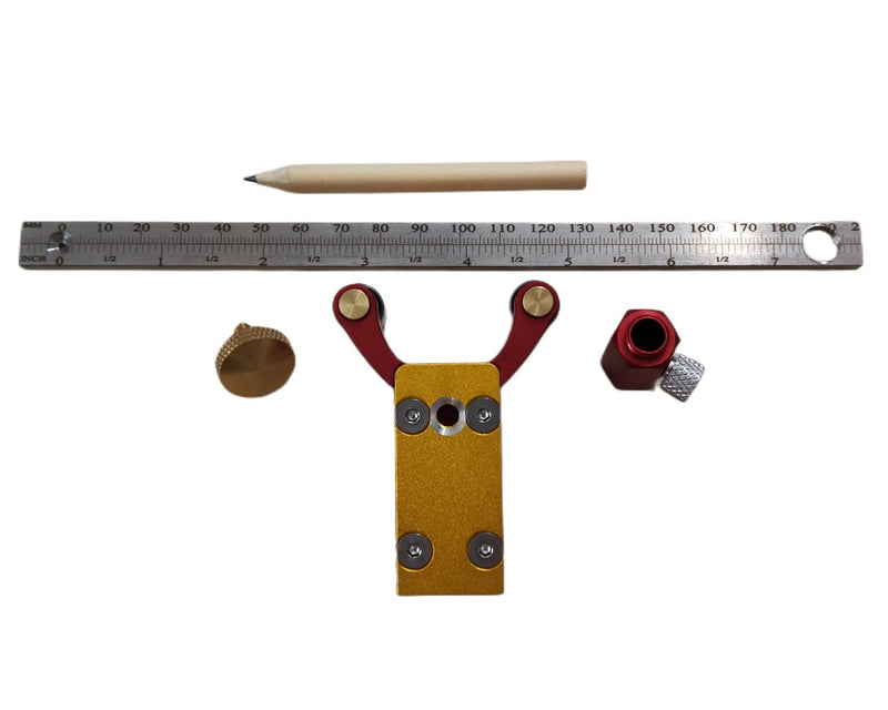 Latest Models Multifunctional scribing Ruler Parallel line Drawing Tool Gauge with Straight line arc Measurement DIY Woodworking scribing Tool Type2