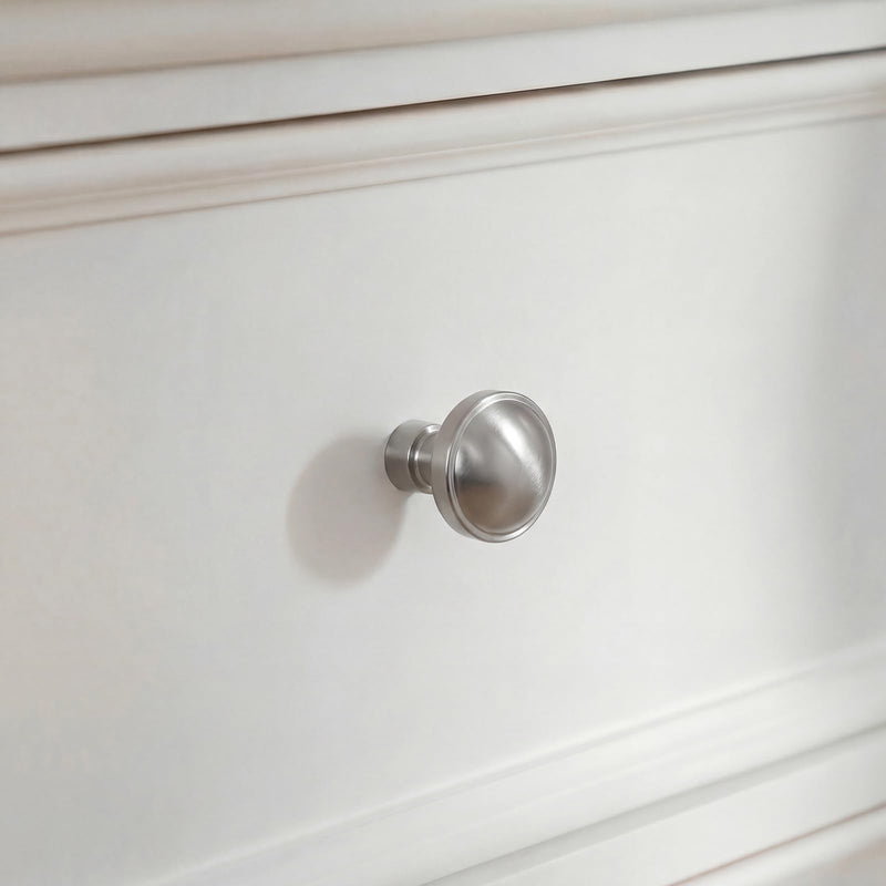 Goldenwarm 10 Pack Drawer Knobs 1-1/4 Inch Brushed Satin Nickel Kitchen Cabinet Knobs - Solid Round Dresser Drawer Knobs - Modern Cabinet Hardware for Bathroom Vanity Cabinets and Dressers Drawers Knob(1-1/4 In)