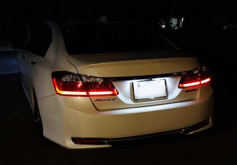 iJDMTOY Super Bright Xenon White 18-SMD Full LED License Plate Light Kit Compatible With Acura MDX RL TL TSX ILX Honda Civic Accord Odyssey