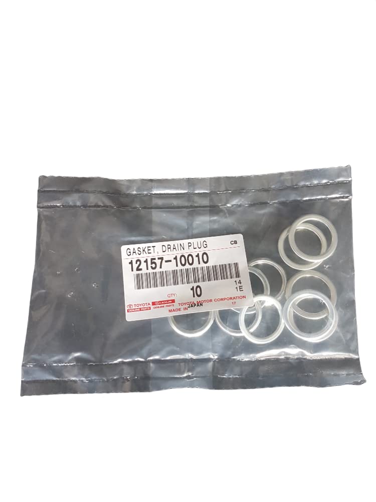 Toyota Oil Drain Plug Crushable Steel Gaskets Set of 10 OEM 12157-10010