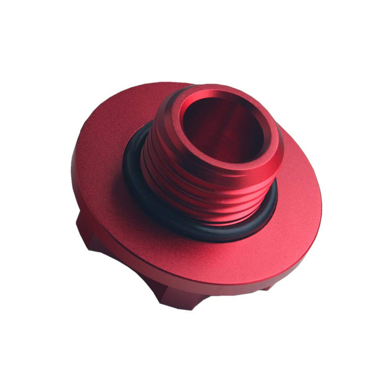 DEWHEL Billet Aluminum Oil Fill Cap for 1999-2010 Ford Powerstroke Diesel 6.0L 7.3L 6.4L (Red) Red