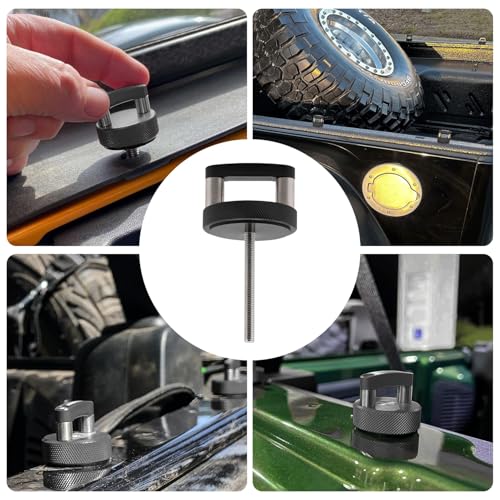 2Pcs Aluminum D-Ring Hard Top Thumb Screws for 2007-2018 Wrangler JK