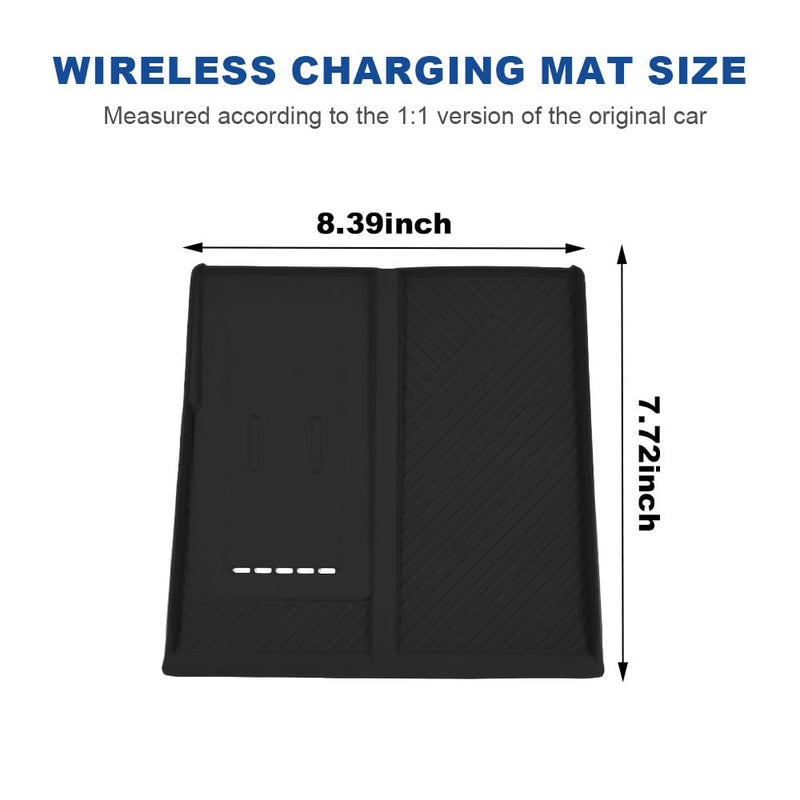 Wireless Charging Protective Mat for RAV4 2026 Accessories Center Console Wireless Charger Pad for Toyota Rav4 2026 Accessories Silicone Anti-Slip (Wireless Charging Mat) Wireless Charging Mat