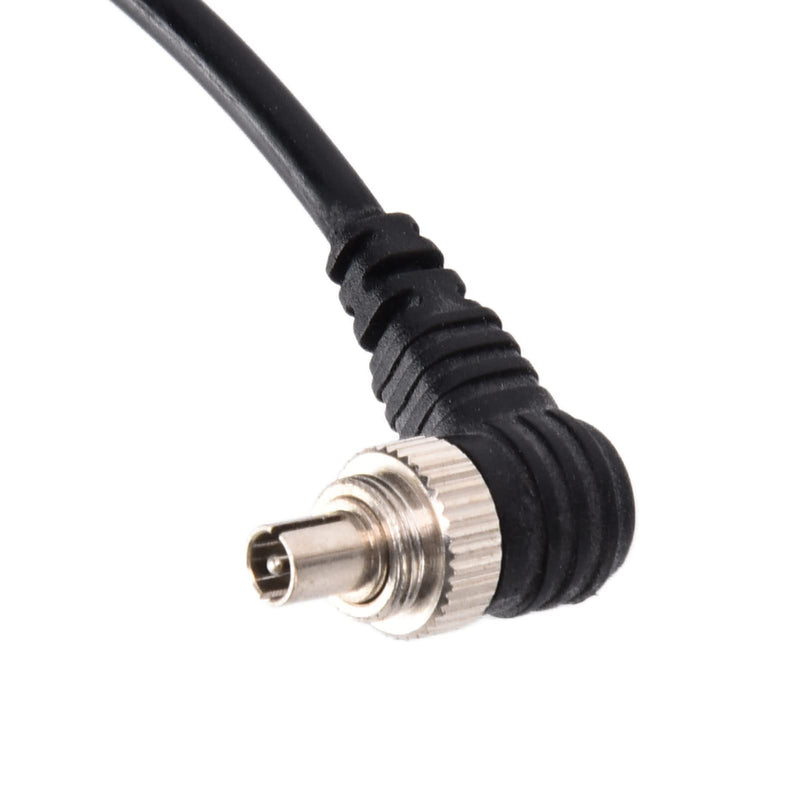 Acouto Camera Flash Cable 2pcs Universal 3.5mm to Male Flash PC Sync Cable Coiled Cord with Screw Lock Male Flash PC Sync Cable for Digital Cameras Approx. 30-80cm / 11.8-31.5in