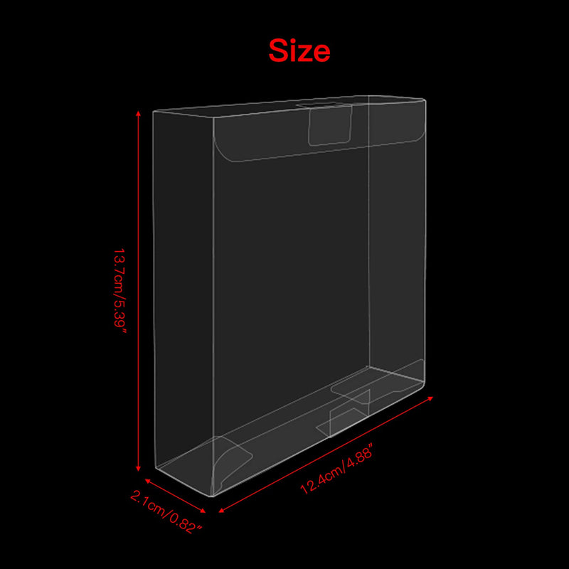 10-Pack Clear Case Protectors Compatible with Nintendo DS - 0.35mm Archival-Grade Acid-Free PET for NTSC Box Storage & Display, Crystal Shell Sleeves & Transparent Game Dust Covers