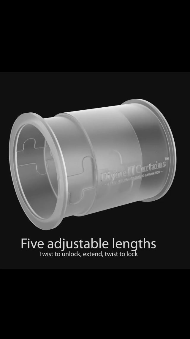 16-Piece Adjustable Curtain Spacers, Tool-Free, Fits 1.75-Inch Rods, 8 Sets 16 Pieces