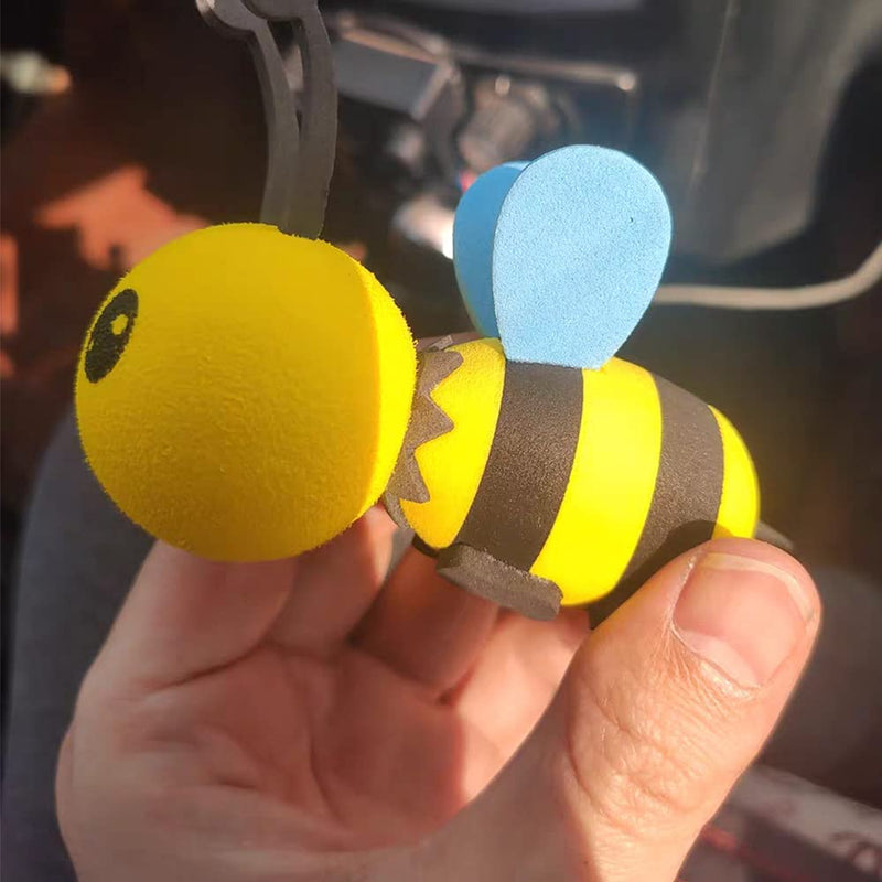 Car Aerial 3 Pcs Car Aerial Toppers Cute Honey Bee Aerial Balls Happy Face Bumble Bee Car Stickers Funny Antenna Hats
