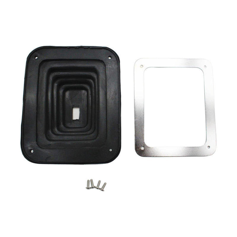 Quality Small Rubber Shifter Boot Kit Universal With Chrome Plate 5-5/8" X 6-3/4" Fits for GM350 Hurst, B&M,ETC,Automatic or Manual