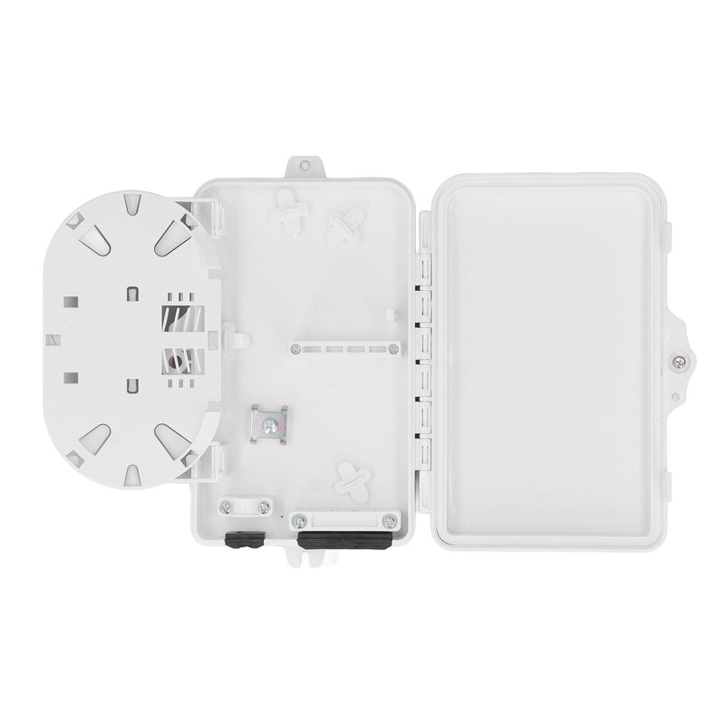 Generic IP65 Fiber Distribution Box 4 Core Wall Mount Fiber Optic Terminal Box Indoor Outdoor ABS Optical Termination Enclosure with Cable Ties
