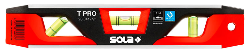 SOLA TPRO Torpedo Level, 9-Inch, Magnetic, Black/Red
