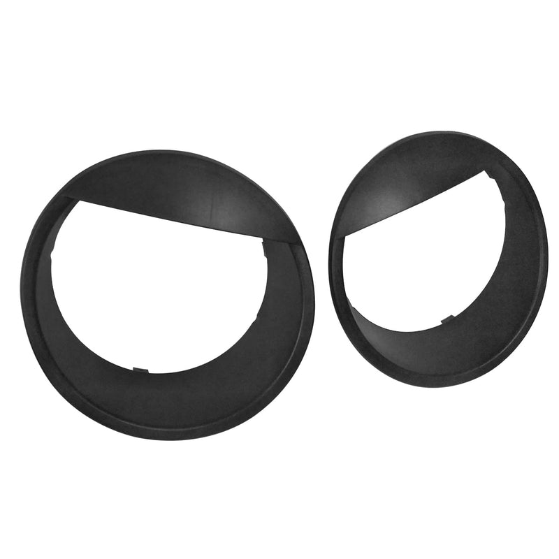 Hooke Road Wrangler Headlight Cover Angry Bird Bezels Trim Matte Black Accessories for 2007-2015 Jeep JK Wrangler & Unlimited - Pair
