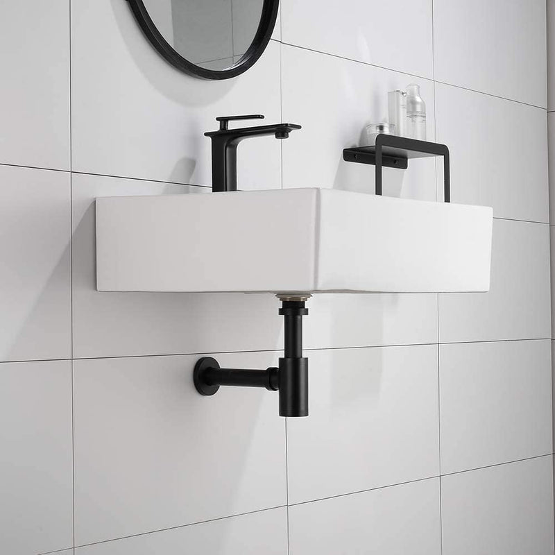 Upgrade Your Bathroom with ZASLEME Decorative Adjustable From 4.6 to 8.7 Inches Bottle P Trap Kit for Sink and Basin Drainage - Matte Black