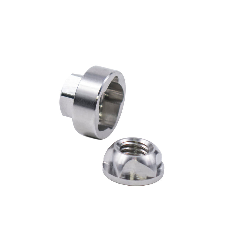 M6 304 Stainless Steel Anti-Theft Locking Nuts P1.0 Security Hardware Kit for Mountain Bike Awning Car Accessories for Styling Light Bar Safety,(4 Lock+ 1 Key) M6