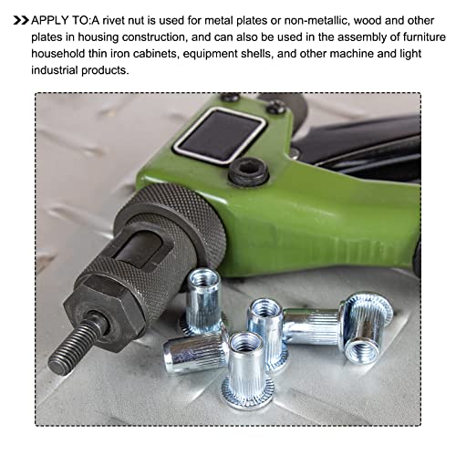 METALLIXITY Sealed Rivet Nuts (M5) 20Pcs, 304 Stainless Steel Blind Closed End Threaded Insert Nuts - for Furniture Mechanical Fasteners, Silver Tone M5 20