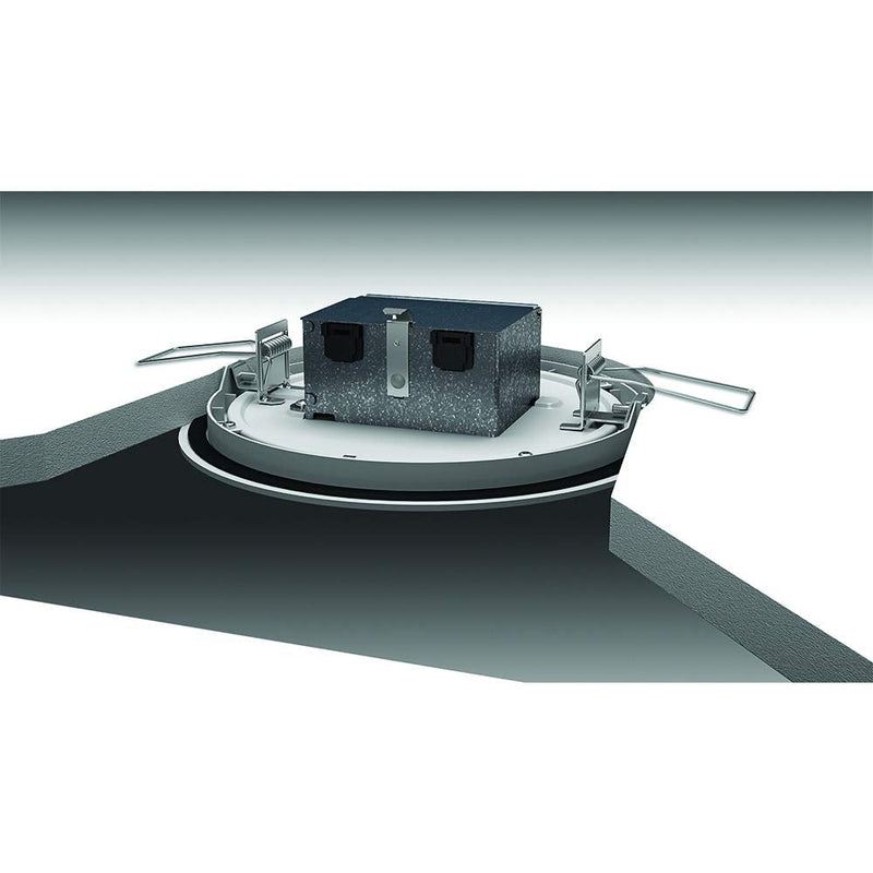 HALO SMD4R6950WHDM SMD-Dm Lens Round Integrated Led Surface Mount Recessed Downlight Trim, 5000K Daylight, (No Can Needed), 4.85 in, White 4 In Round, Direct Mount 5000K Daylight White