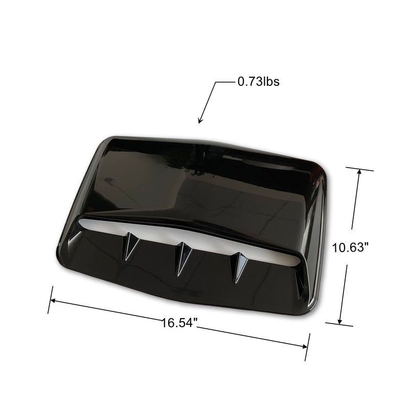 Hood Scoop Car Hood Vent Universal Air Intake Grille Inlet Trim Decor Cover Turbo Bonnet Vent Cover Accessory (Black) Black