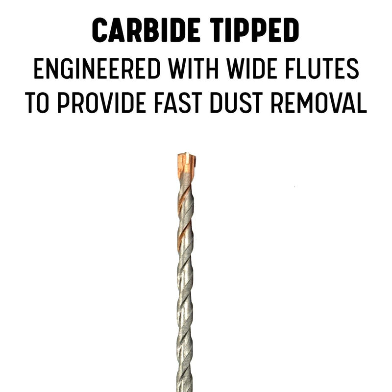 Drill America 7/8" x 10" SDS Cross Tip Hammer Drill Bit, SDS4F Series 7/8" x 10"
