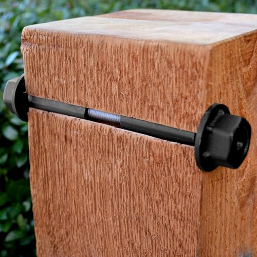 OZCO 2 Pcs OWT Timber Bolts 1/2" x 6–8" | Adjustable Structural Wood Bolts for Pergola, Deck, Beam and Outdoor Wood Structures | Powder-Coated Steel Hardware 1/2" x 6"-8" 2 Pack