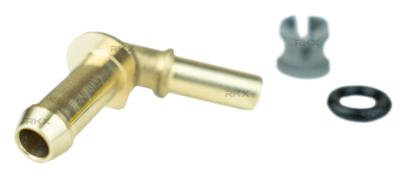 RKX Upgraded Metal Water Pump to Thermostat Outlet Tube Compatible with Jaguar Land Rover Range Rover 3.0L V6 5.0L V8JLR C2Z28258 LR049990 L494 L405 Water Pump Outlet Barb