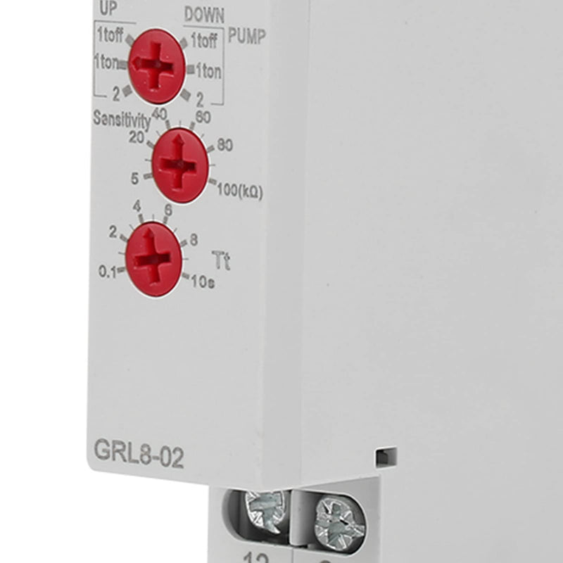 GRL8 02 Liquid Level Control Relay Water Level Controller 10A AC DC 24V 240V, Liquid Control Relay GRL8 02 Pool Water Level Controller with DIN Rail Mount