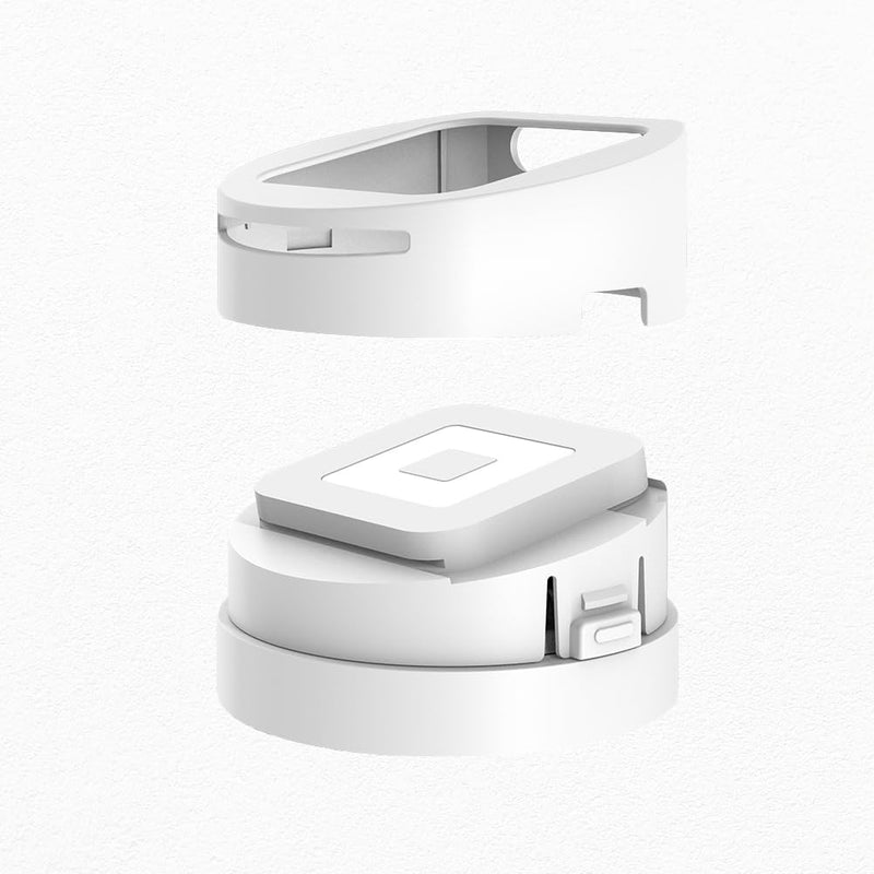 Dock for Square Reader - Compatible with 1st and 2nd Generation Square Reader, Elegant White Case, Anti-Sleep Feature, Includes 1.5m Cable - Stylish and Functional, White.