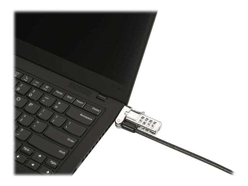 Kensington Universal 3-in-1 Combination Laptop Lock, Computer Security Locking Cable - Resettable Version (K62316WW), Black Universal Fit 3-in-1 combo
