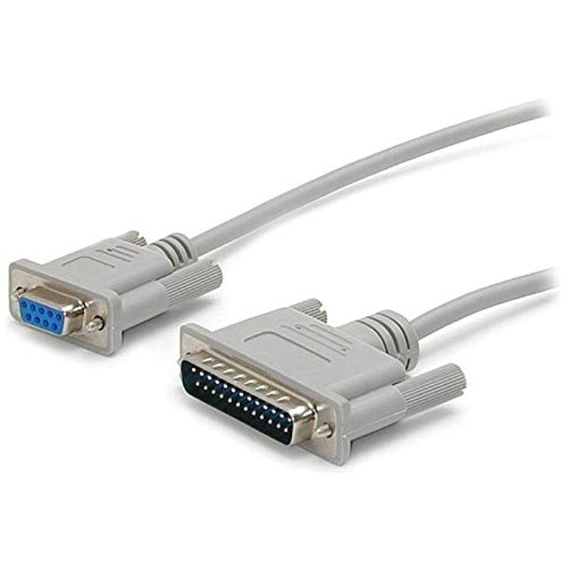 StarTech.com 10 ft Cross Wired DB9 to DB25 Serial Null Modem Cable - F/M - Null Modem Cable - DB-9 (F) to DB-25 (M) - 10 ft (SCNM925FM) 1 Count (Pack of 1)