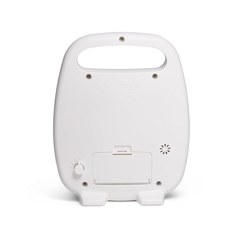 TIME TIMER PLUS 5 Minute Desk Visual Timer - Countdown Timer with Portable Handle for Classroom, Office, Homeschooling, Study Tool with Silent Operation (White) 5 Minutes