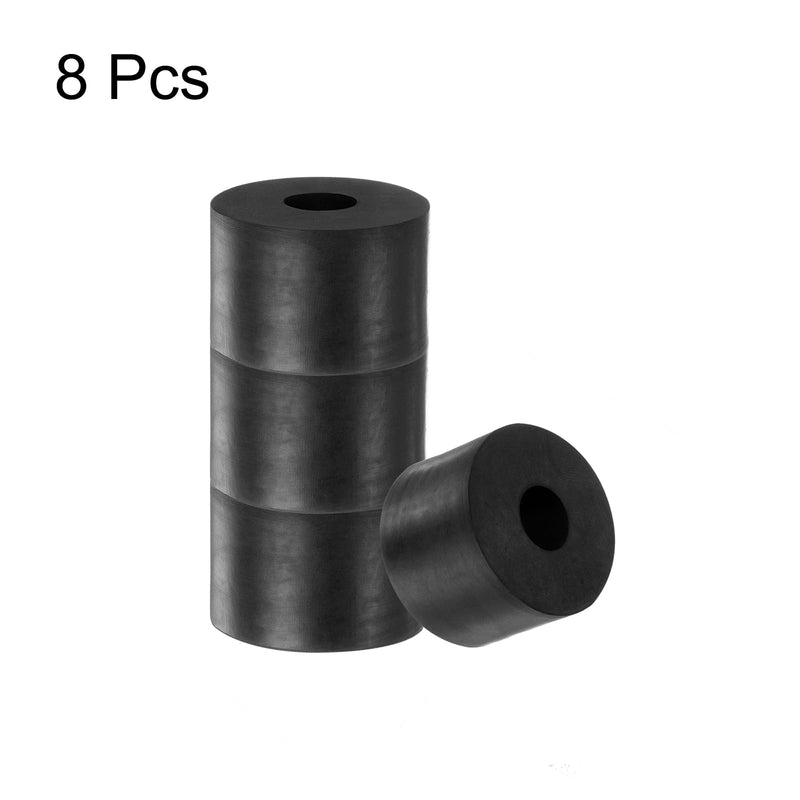 uxcell 8pcs Rubber Spacers 1-1/2" OD, 1/2" ID, 1" Height Round Anti Vibration Spacer Rubber Bushing Grommets Thick Rubber Washers for Home Car Accessories (Pack of 2) 1-1/2" OD x 1/2" ID x 1" Height (Pack of 2)