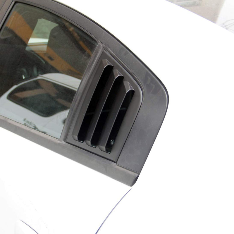 Side Window Louvers Air Vent Scoop Shades Cover Blinds ABS for Dodge Charger 2011-2021 (black) black